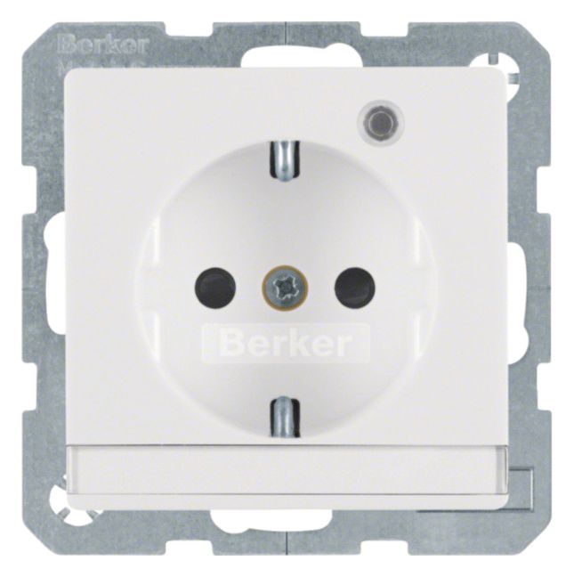 Berker 41106089 Steckdose SCHUKO+LED Kontr. B-feld+erh.BS Q.1/Q.3 polarw.samt