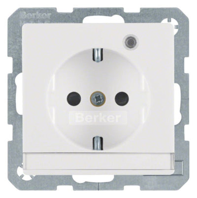 Berker 41106089 Steckdose SCHUKO+LED Kontr. B-feld+erh.BS Q.1/Q.3 polarw.samt