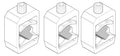 ABN XASRK22 Rahmenklemme NH2/3 95-300qmm CU-u.ALU-Leiter (Set 3St)