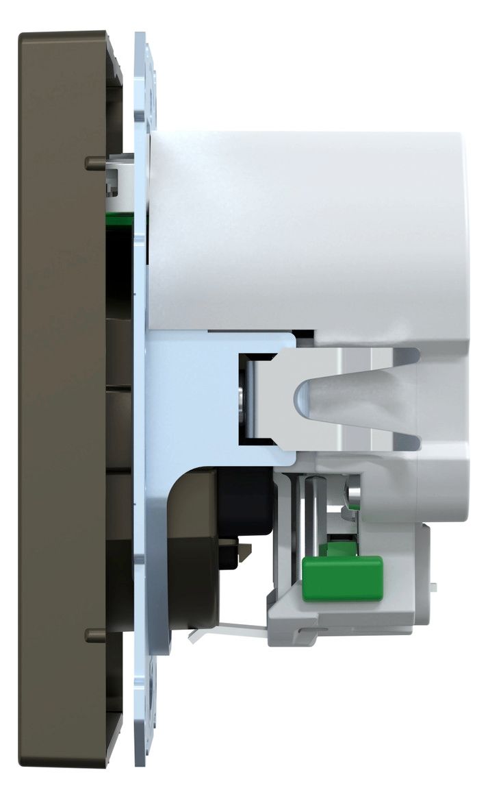 Mert MEG 2366-6052 Schuko-Steckdose m.USB Ladegerät Moccametallic