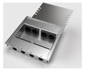 Bodensteckdose 8808E 4x Schuko 4x RJ45 2fach Edelstahl gebürstet 8808E-2-1