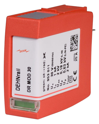 Dehn 953011 DRMOD30 Überspannungs- ableiter Typ 3 2pol 30V f.DEHNrail M
