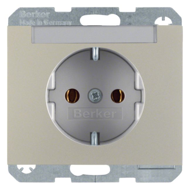 Berker 47397004 Steckdose SCHUKO m.B-feld K.5 edelstahl lackiert