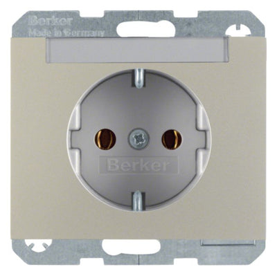 Berker 47397004 Steckdose SCHUKO m.B-feld K.5 edelstahl lackiert