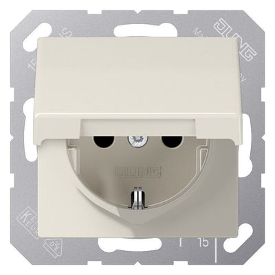 Jung AS 1520 NBFKL SCHUKO-Steckdose 16A 250V Klappd.bruchs.o.Krallen