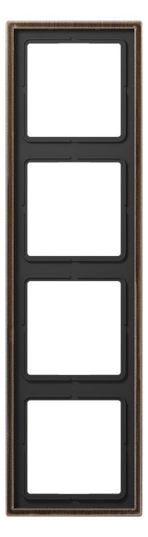 Jung ME2984AT Rahmen 4fach LS/FD-design Messing antik