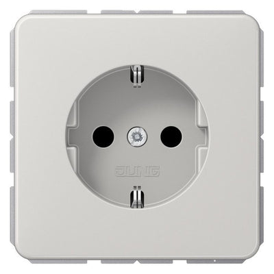 Jung CD1520BFKILG SCHUKO Steckdose erh.Ber.schutz bruchsicher lichtgrau