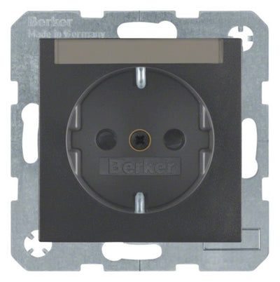 Berker 41491606 Steckdose SCHUKO m.B-feld+erh.BS B.3/B.7 anthrazit matt