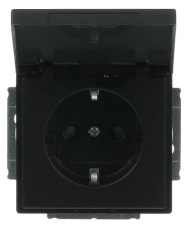 BJ 20 EUKB-885 SCHUKO Steckdosen-Einsatz schwarz matt future linear