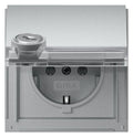 GIRA 446765 SCHUKO-Steckdose Klappdeckel Schloss sortiert+BSF TX_44 Farbe Alu