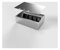 Bodensteckdose 8804E 4x Schuko Edelstahl gebürstet 8804E-1-1