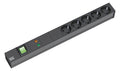 Bachmann 333.537 19" 1HE 5xSchuko 1xGVS Strom 2m Schuko