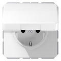 Jung CD1520NBFKLWW SCHUKO Steckdose o.Kralle Klappdeckel bruchsicher alpinw.