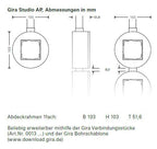 GIRA 0061055 AP-Gehäuse 1fach Studio Schwarz glänzend