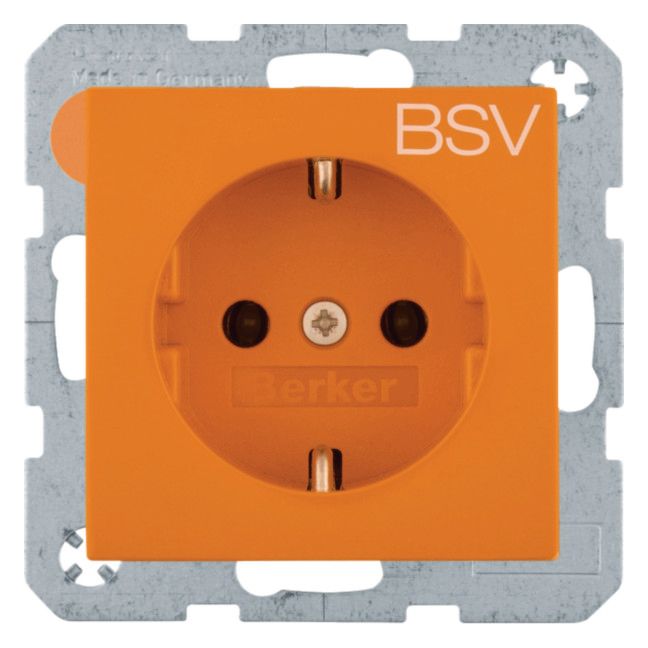 Berker 47238917 Steckdose SCHUKO Aufdruck BSV erhöhter Berührungsschutz