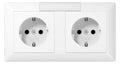 Jung AS1522NAWW Kabel-Kanal-SCHUKO- Steckdose 2fach NA alpinweiß