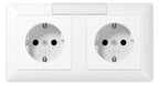 Jung AS1522NAWW Kabel-Kanal-SCHUKO- Steckdose 2fach NA alpinweiß