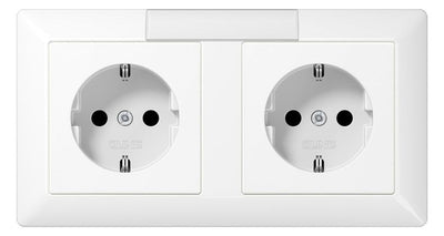 Jung AS1522NAWW Kabel-Kanal-SCHUKO- Steckdose 2fach NA alpinweiß