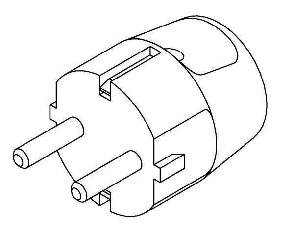 Pollmann 3050104 Schuko-Zentralstecker weiß