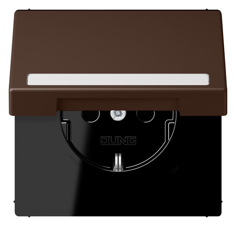 Jung LC1520BFNAKL239 SCHUKO-Steckd.KI m. Klappdeckel m.S