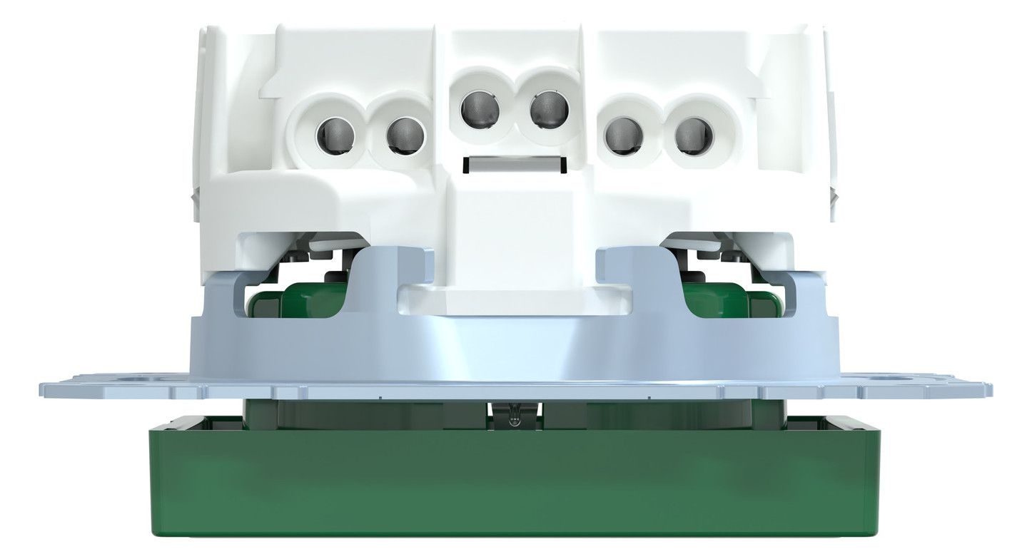 Mert MEG 2302-0304 SCHUKO-Steckdose BRS Sonder m.Schriftfeld StK SV grün Sys.M