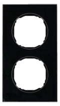 Berker 10122616 Rahmen 2fach flach R.8 Glas schwarz