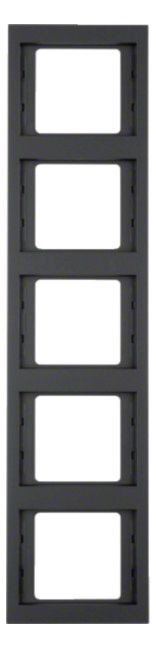 Berker 13537006 Rahmen 5fach senkrecht K.1 anthrazit matt