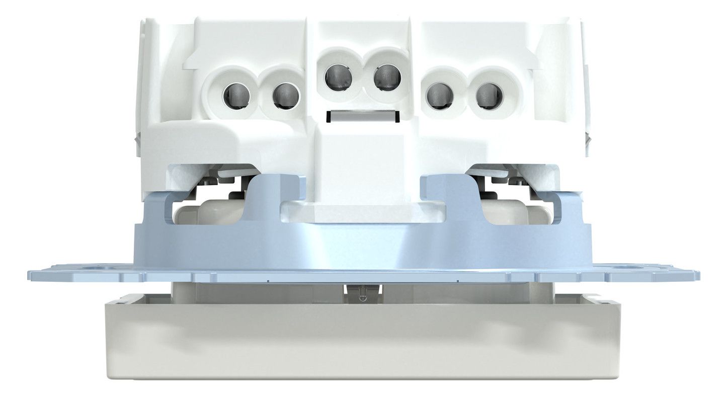 Mert MEG 2302-0319 SCHUKO-Steckdose BRS m.Schriftfeld StK polarweiß glänzend S.M