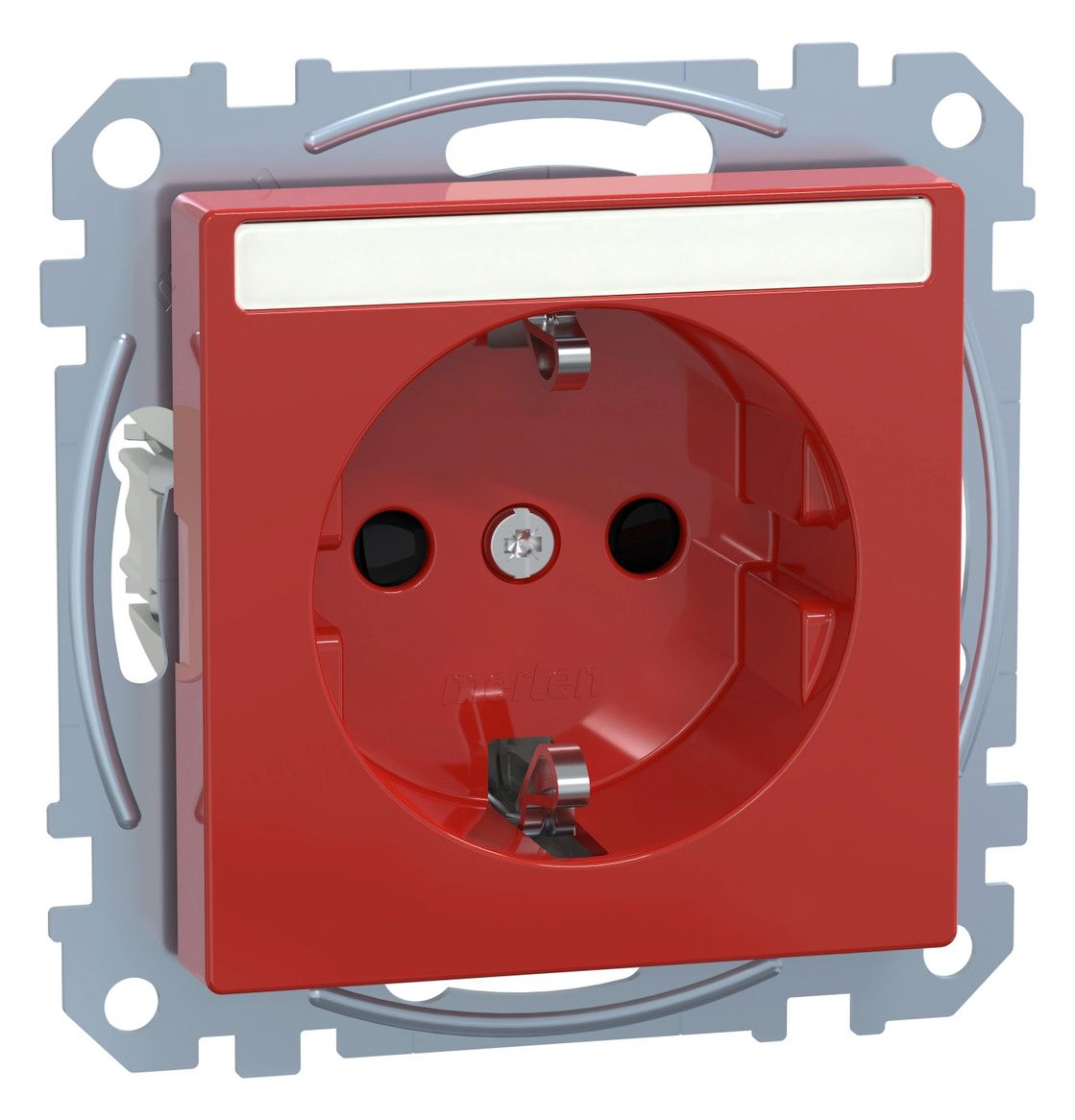Mert MEG 2302-0306 SCHUKO-Steckdose BRS Sonder m.Schriftfeld StK rubinrot Sys.M