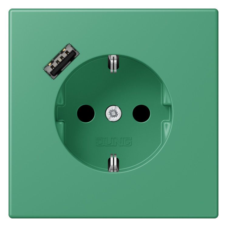Jung LC1520-18A250 SCHUKO-Steckd.m.USB Typ A LC4320G