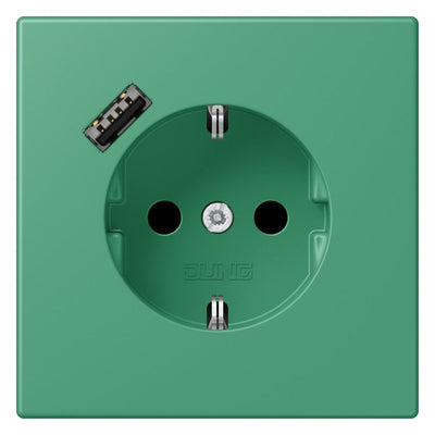 Jung LC1520-18A250 SCHUKO-Steckd.m.USB Typ A LC4320G
