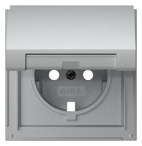 GIRA 492265 Abdeckung SCHUKO-Steckdose Klappdeckel TX_44 Farbe Alu
