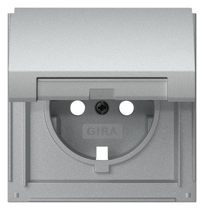 GIRA 492265 Abdeckung SCHUKO-Steckdose Klappdeckel TX_44 Farbe Alu