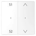 Mert MEG 5227-6035 Wippen Taster-Modul 2fach (Szene1/2 Auf/Ab) Lotosweiß