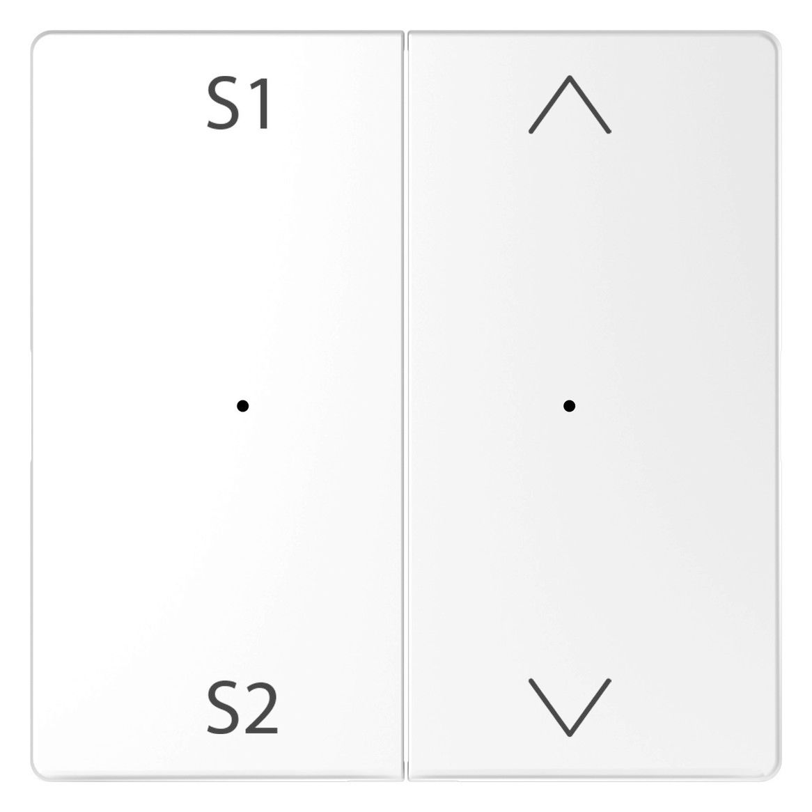 Mert MEG 5227-6035 Wippen Taster-Modul 2fach (Szene1/2 Auf/Ab) Lotosweiß