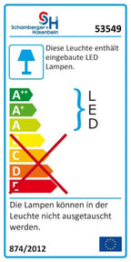 S&H 53549 LED-Panel Auf-/Einbau 620x620x11,5mm 40W 3000-6000K 110° matt