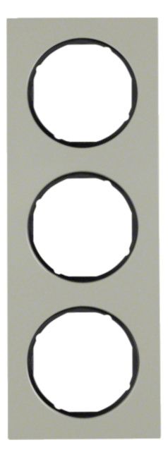 Berker 10132204 Rahmen 3fach R.3 Edelstahl/schwarz
