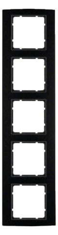 Berker 10153005 Rahmen 5fach B.3 Alu schwarz/anthrazit