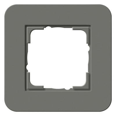 GIRA 0211413 Abdeckrahmen 1fach E3 Dunkelgrau/Reinweiß glänzend Soft-Touch