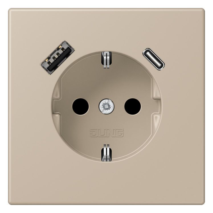 Jung LC1520-15CA243 SCHUKO-Steckd.m.USB Typ AC LC32142