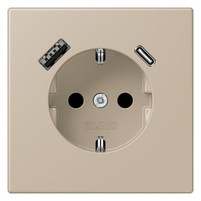 Jung LC1520-15CA243 SCHUKO-Steckd.m.USB Typ AC LC32142