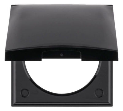 Berker 918282510 Rahmen 1fach m.Klappd. Integro Flow/Pure schwarz glänzend