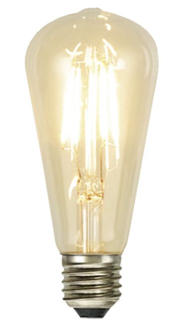 S&H 35071 LED-Rustikaform Filament 58x137mm E27 230VAC 1,5W/821 140Lm klar