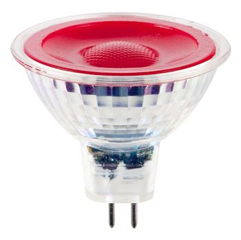 S&H 38289 LED Reflektorlampe MR16 50x48mm GU5,3 12VAC/DC 5W 30Lm rot 38°