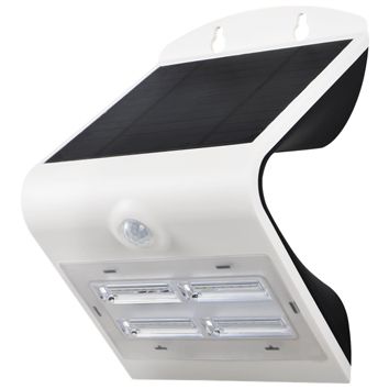 S&H 88966 LED-Solar-Wandleuchte 212x140x109mm 400Lm 3000K >80° IP65