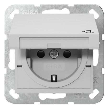 GIRA 4414015 SCHUKO-Steckdose KD+Shutter System 55 Grau matt (lackiert)