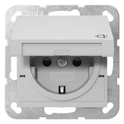 GIRA 4414015 SCHUKO-Steckdose KD+Shutter System 55 Grau matt (lackiert)
