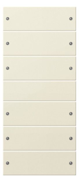 GIRA 218601 Wippenset 6fach (3+3) System 55 Cremeweiß glänzend (lackiert)