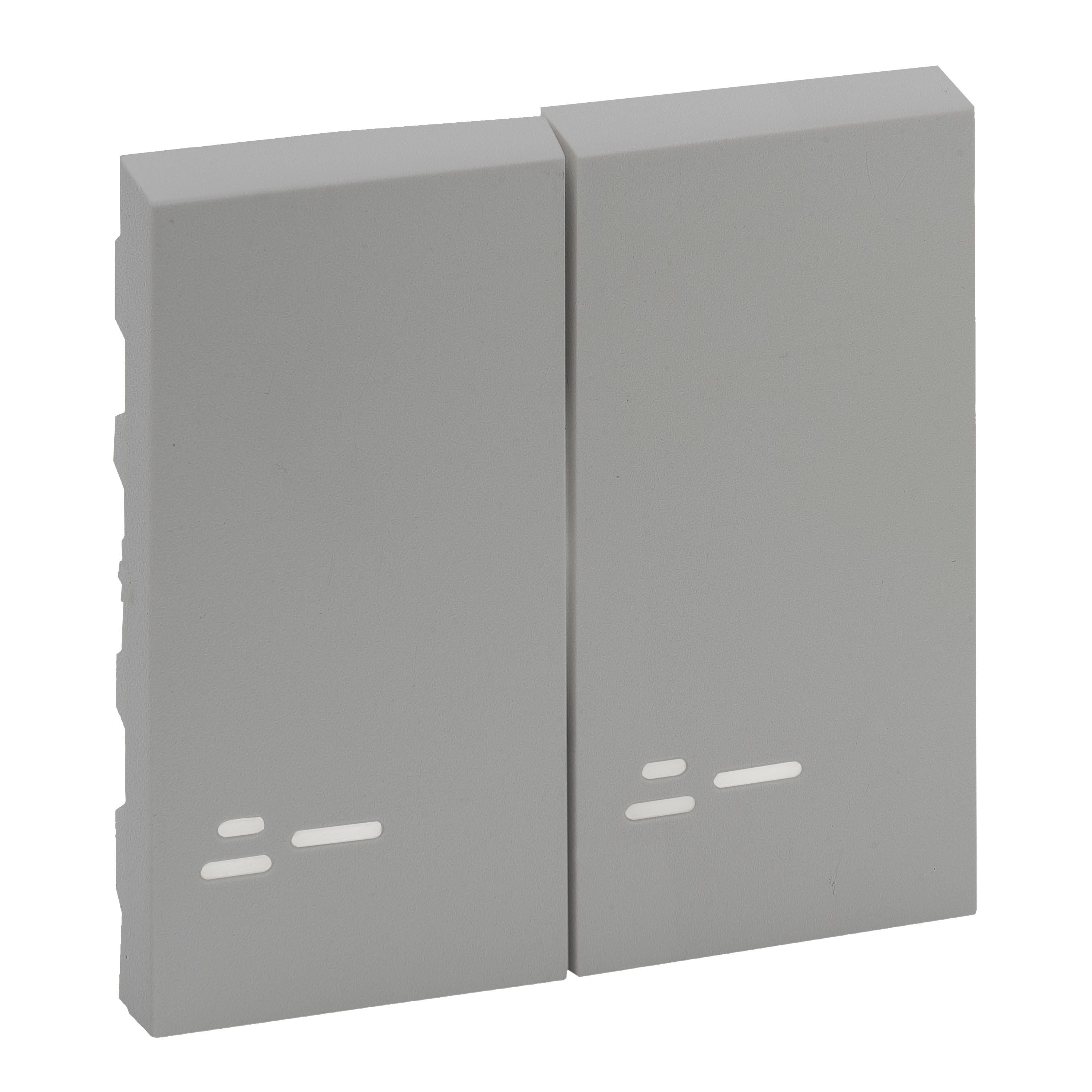 Legrand 864308 Wippe Serienschalter beleuchtet Niloe Step Aluminium