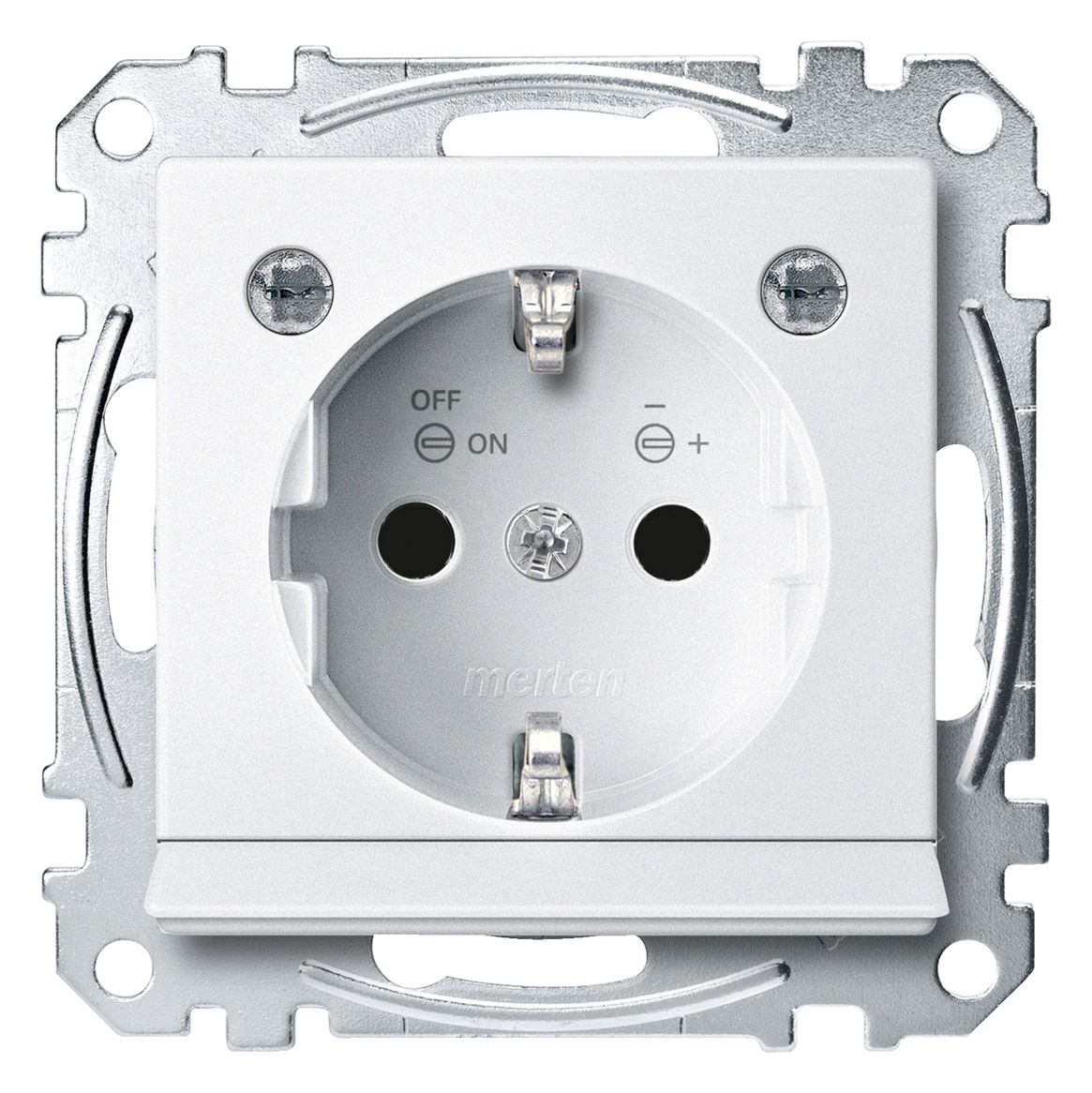 Mert MEG 2304-0419 SCHUKO-Steckdose BRS m.Lichtausl.+LED StK polarweiß System M